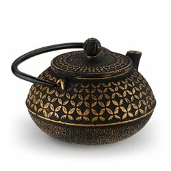 Imbryk do herbaty z zaparzaczem żeliwny Konighoffer Hanako Gold 0,8 l czarny