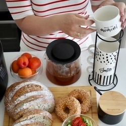 Komplet kubków na stojaku Tadar Decor 300 ml 4 sztuki