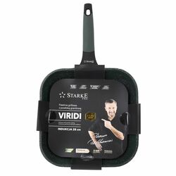 Patelnia grillowa marmurowa na indukcję Starke Pro Viridi 28 cm