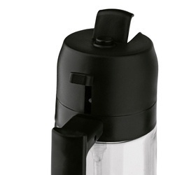 Szklana butelka na ocet i oliwę ze spryskiwaczem Tadar 450 ml czarna