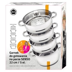 Garnek do gotowania na parze KonigHOFFER Senso 22 cm 5 elementów