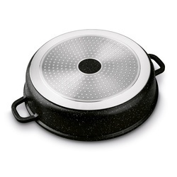 Patelnia na indukcję głęboka krótkie uchwyty Konighoffer Pollo Black 32 x 8 cm