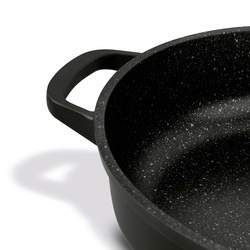 Patelnia na indukcję marmurowa z pokrywką krótkie uchwyty Starke Pro Ochre 28 cm