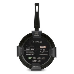 Patelnia non-stick Starke Pro Chelsea 24 cm i podkładka