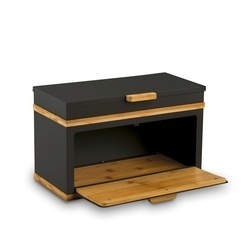Chlebak stalowy dwupoziomowy Konighoffer Artesano 38 x 18 x 23 cm czarny