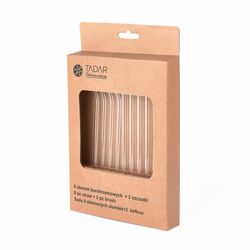 Zestaw 6 szklanek termicznych Tadar Sublime Irish 200 ml i 8 szklanych słomek