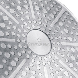 Zestaw garnków Starke Pro Compacti Cream 9 elementów odpinany uchwyt