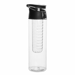 Butelka z wkładem na owoce i lód plastikowa Tadar 700 ml czarna