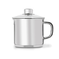 Garnek do mleka z pokrywką stalowy Tadar Bahama 1,9 l