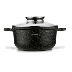 Garnek na indukcję z pokrywką Konighoffer Pollo Black 1,2 l