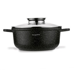 Garnek na indukcję z pokrywką Konighoffer Pollo Black 2,3 l
