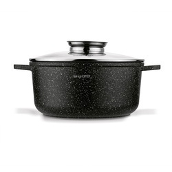 Garnek na indukcję z pokrywką Konighoffer Pollo Black 4,5 l