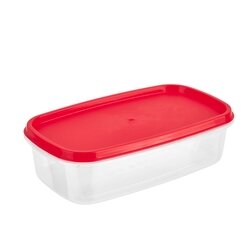 Komplet 4 pojemników prostokątnych Plastic Forte mix kolorów