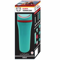 Kubek termiczny KonigHOFFER Logan 500 ml srebrno-czarny