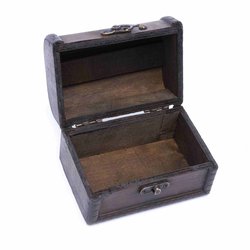 Kuferek drewniany Tadar 11,8 x 7,8 x 7,5 cm ciemny brąz