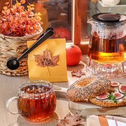 Miarka do kawy i herbaty z klipsem Konighoffer Dark nierdzewna czarna