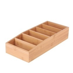 Organizer na przyprawy bambusowy Konighoffer 6 przegródek 15 x 35 x 7 cm