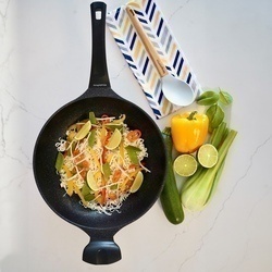 Patelnia WOK marmurkowa na indukcję Konighoffer Kenji 30 cm
