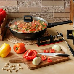 Patelnia WOK na indukcję z pokrywką Starke Pro Taylor Marble 32 cm