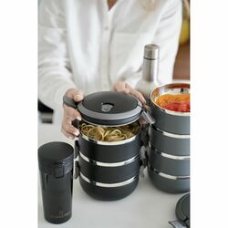 Pojemnik obiadowy 3-warstwowy Tadar 1,2 l czarny