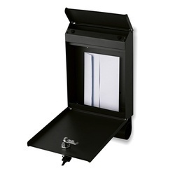 Skrzynka na listy z tubą Tadar 32,5 x 18,5 x 5,5 cm ciemnoszara