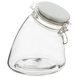 Słoik z klipsem Tadar 1700 ml + szara ceramiczna pokrywka