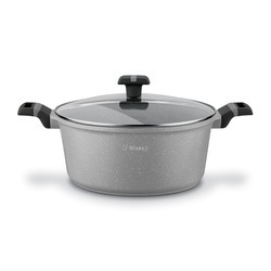 Zestaw garnków na indukcję marmurowych Starke Pro Musse Grey 10 elementów