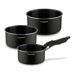 Zestaw garnków z odpinaną rączką Konighoffer Spinel Black 4 elementy indukcja