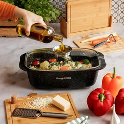 Brytfanna aluminiowa z aromatyzerem Konighoffer Pollo 5,5 l prostokątna