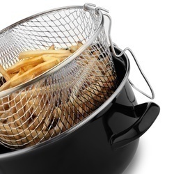 Garnek emaliowany do frytek z sitkiem i pokrywką Tadar 3,2 l