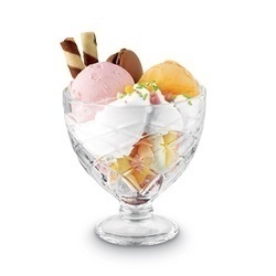 Komplet 6 szklanych pucharków deserowych Tadar Helado 400 ml