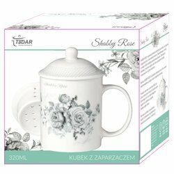 Kubek z zaparzaczem Tadar Shabby Rose 330 ml