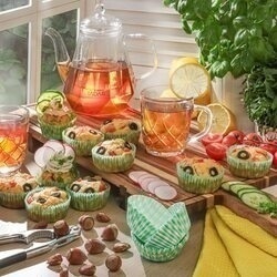 Papierowe papilotki do muffinek Tadar Zielone 60 sztuk mix wzorów