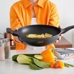 Patelnia WOK marmurkowa na indukcję Konighoffer Kenji 30 cm