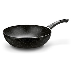 Patelnia WOK z pokrywką Tadar Marmara Black 30 x 8,5 cm
