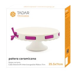 Patera ceramiczna Tadar Wstążka 25,5 x 11 cm okrągła róż