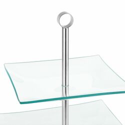 Patera szklana Tadar Veronika 20/25/29 cm kwadratowa trzypoziomowa