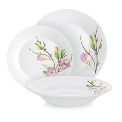 Zestaw okrągłych talerzy porcelanowych Tadar Lina 18 elementów