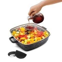 Garnek ceramiczny Konighoffer Kingstone 28 cm kwadratowy z aromatyzerem