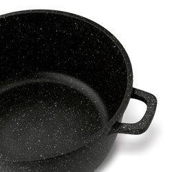 Garnek na indukcję z pokrywką Konighoffer Pollo Black 6,5 l