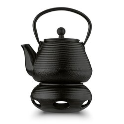 Imbryk do herbaty z podgrzewaczem żeliwnym Konighoffer Hanako Strip 1 l czarny