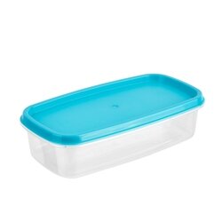 Komplet 4 pojemników prostokątnych Plastic Forte mix kolorów