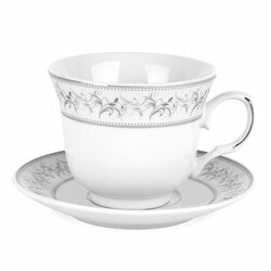 Komplet sześciu filiżanek do kawy ze spodkami Tadar Bella Feguro Flora 250 ml