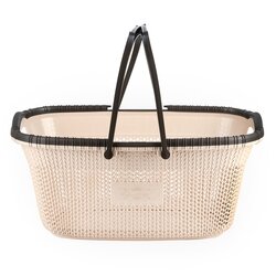 Kosz piknikowy Violet House Rattan 40 x 57 x 26 cm cappuccino