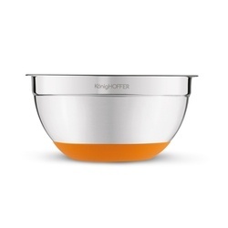 Miska nierdzewna Konighoffer 24 cm silikonowa podstawa pomarańczowa