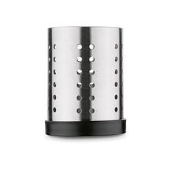 Ociekacz na sztućce z podstawką Tadar 13 x 10 cm srebrny