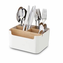 Organizer na biurko i na przyprawy Tadar Iver 18 x 14,3 x 9,5 cm biały