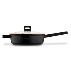 Patelnia głęboka na indukcję z pokrywką Starke Pro Starlet Black 28 x 8 cm