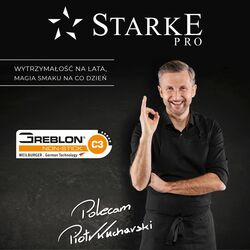 Patelnia grillowa marmurowa na indukcję Starke Pro Viridi 28 cm