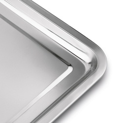 Taca metalowa nierdzewna Tadar 49,5 x 34,5 cm prostokątna